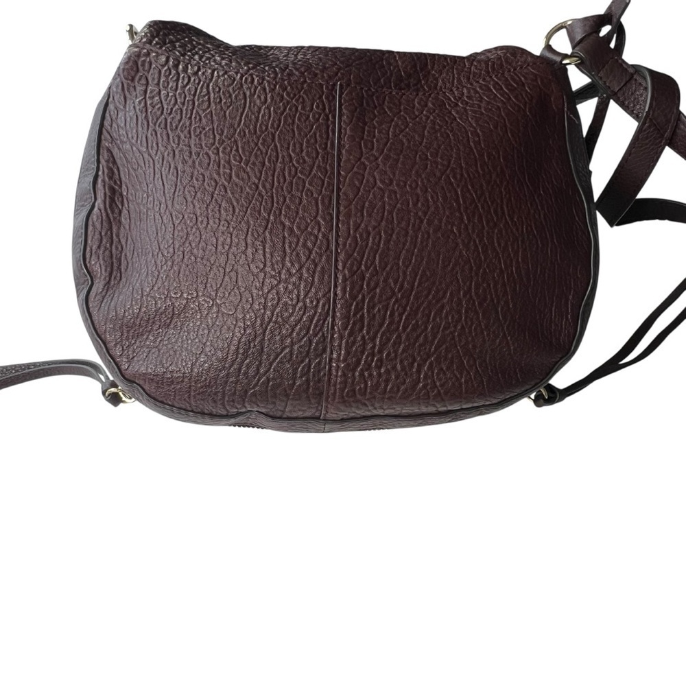 Vince Camuto Large Lamb Leather Crossbody Bag – Ida Black Cherry - Picture 14 of 16